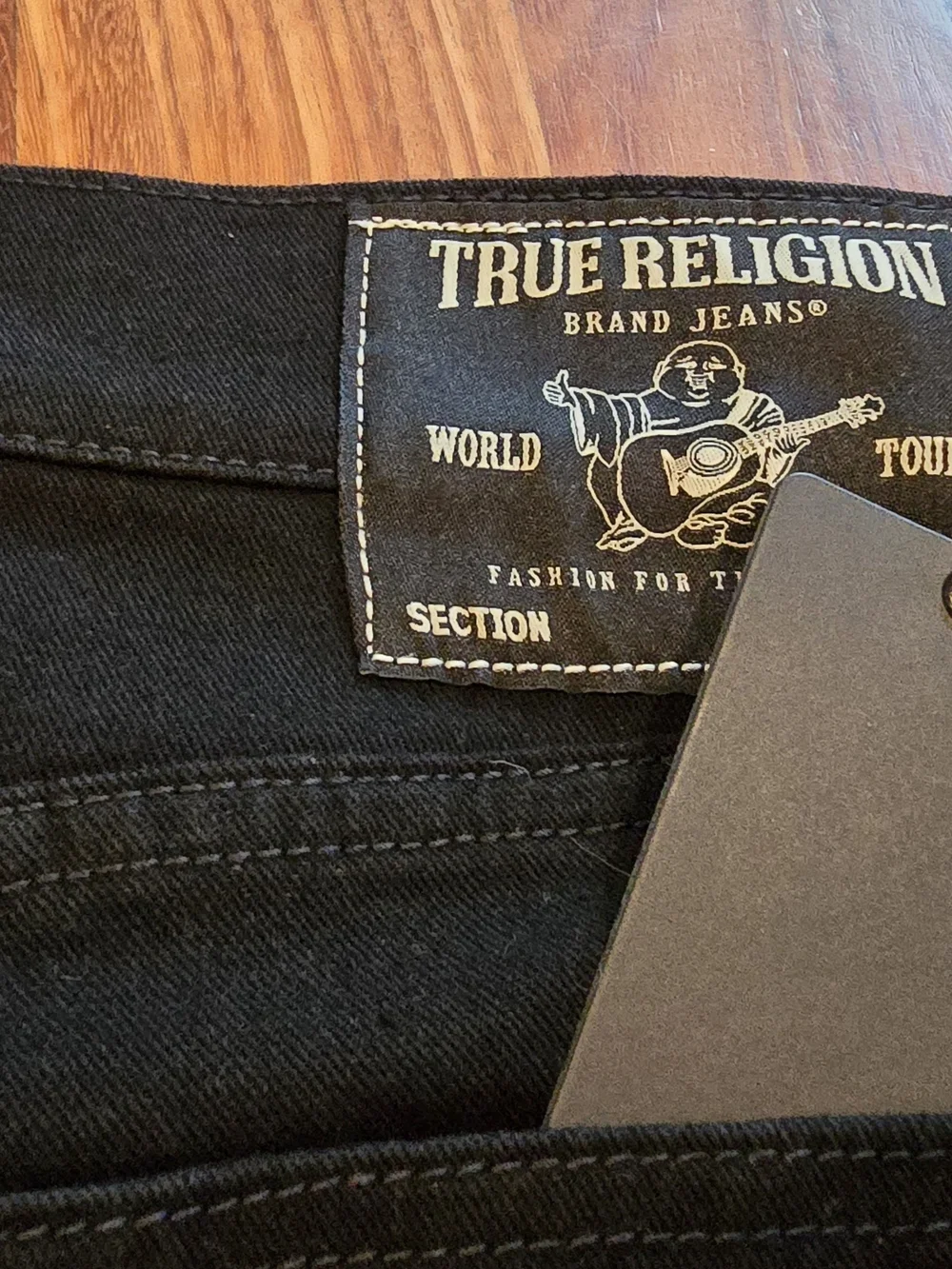 True Religion Black Relaxed Slim Geno Jeans